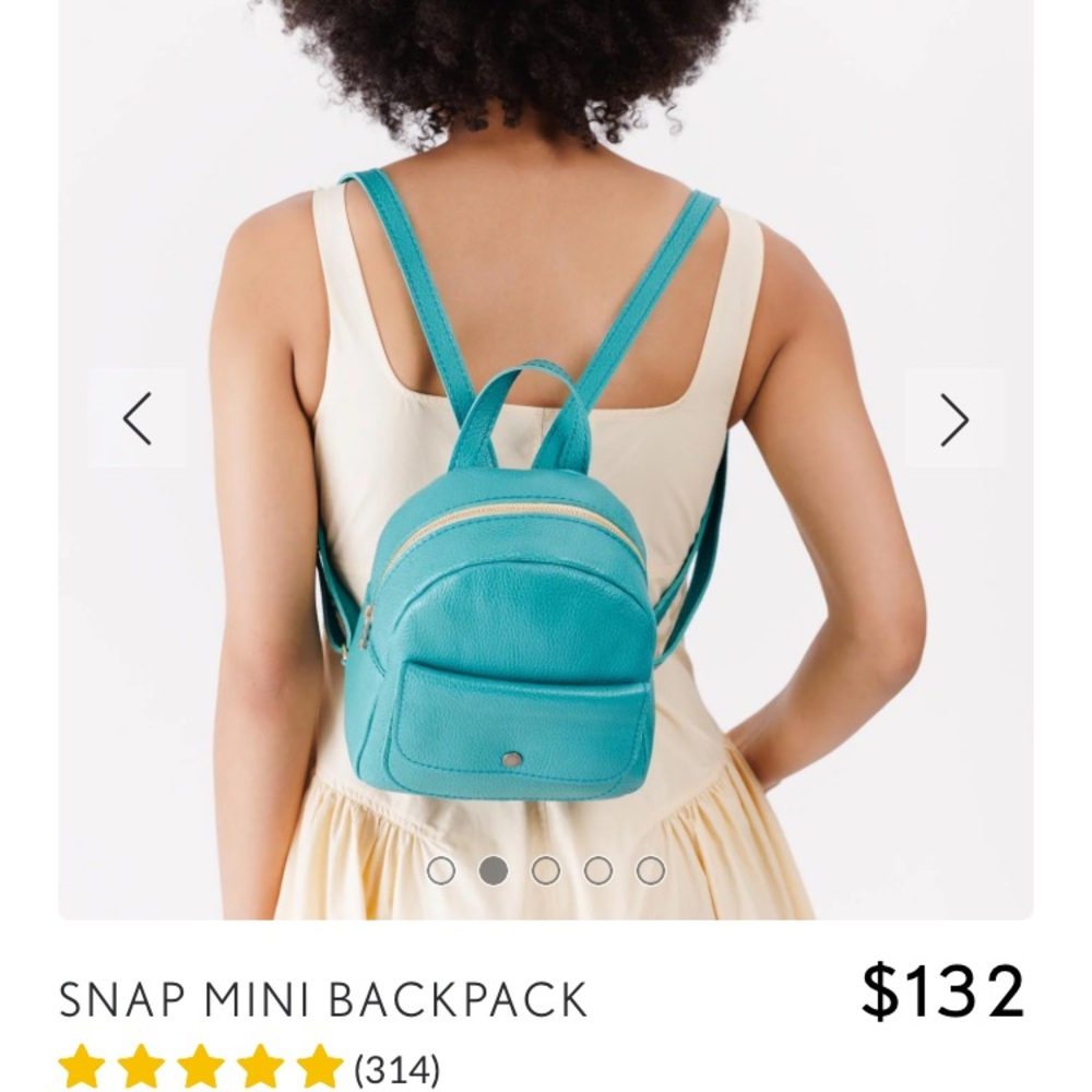 Portland Leather Goods Snap mini backpack unicorn Tulip - Picture 4 of 10